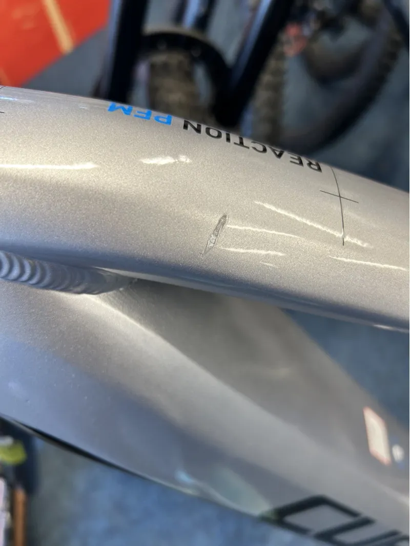 2nd Hand Cube Reaction Hybrid Performance 625 Electric Bike Large 2022 Silver/Blue-1