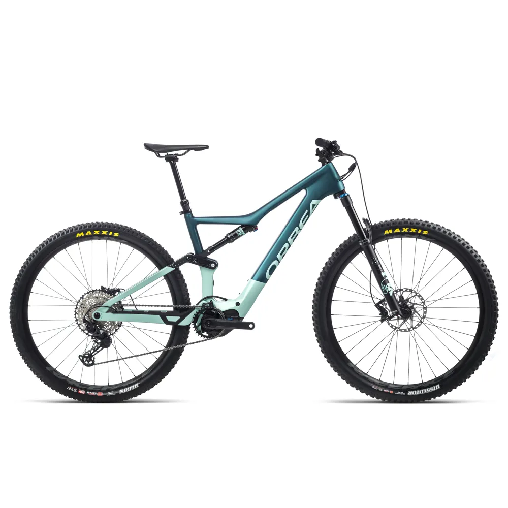 Orbea Rise M20 29er Mountain Bike Ice Green/Ocean electric bike, photo from Leisure Lakes Bikes