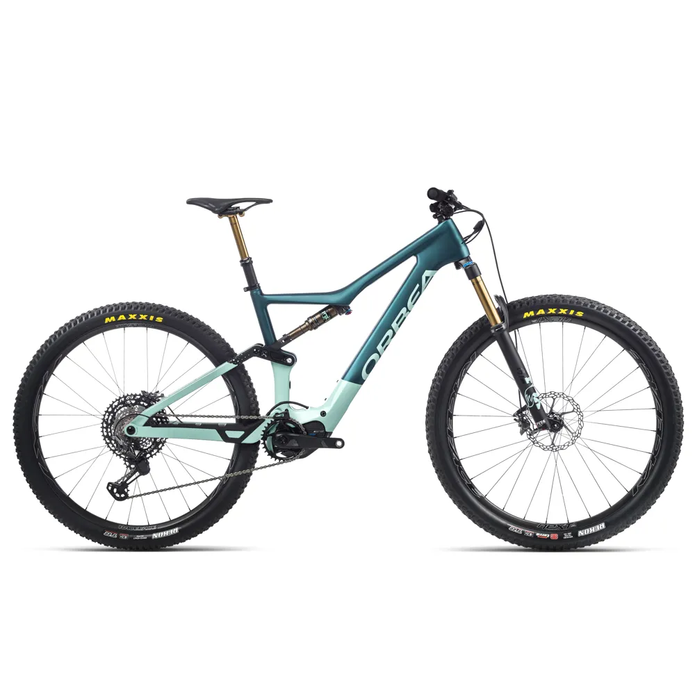 Orbea Rise M-LTD 29er Mountain Bike Ice Green/Ocean electric bike, photo from Leisure Lakes Bikes