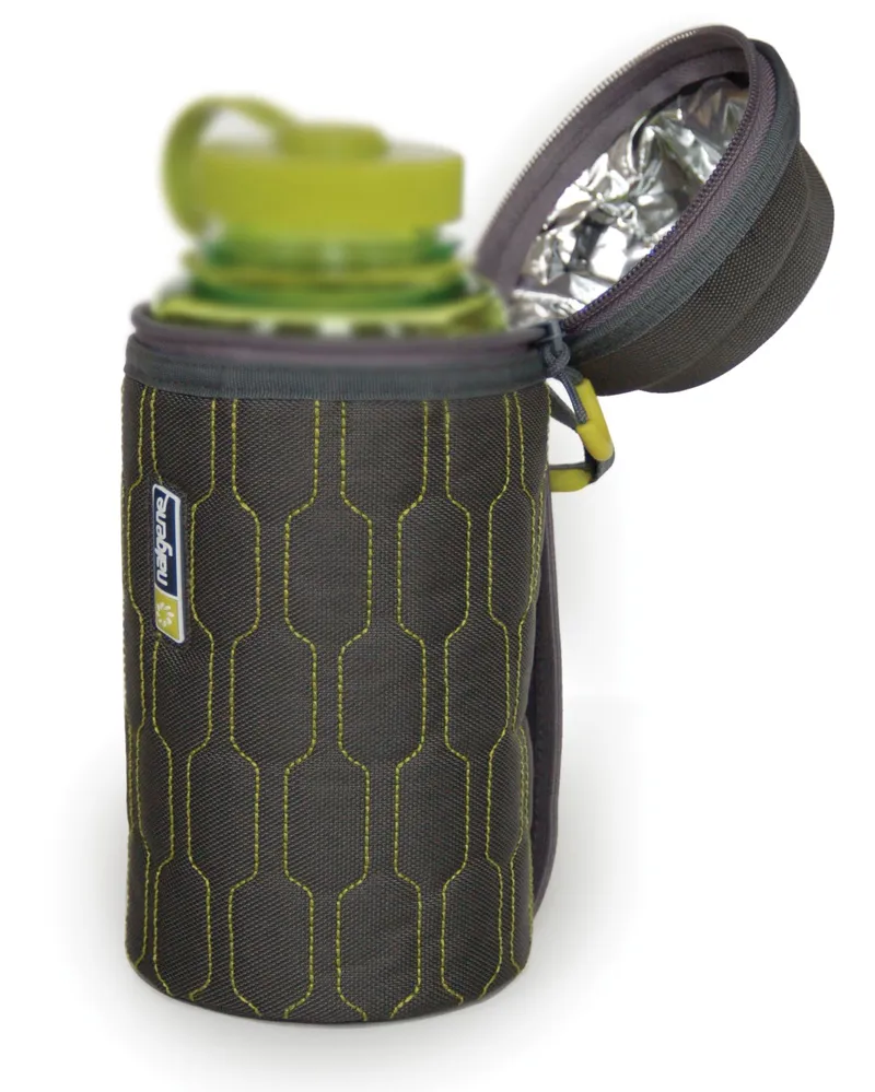 Nalgene Insulated 1L Bottle Carrier with Zip Cover Green/Grey
