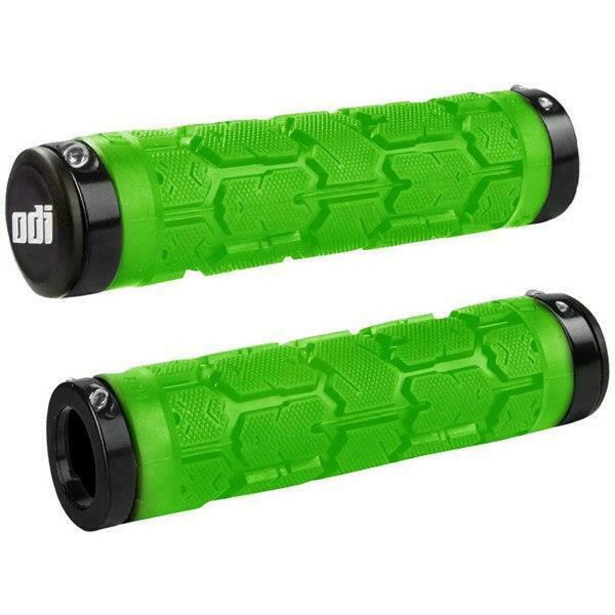 Green Top Mountain Bike Grips ODI Rogue Lock On Mountain Bike
