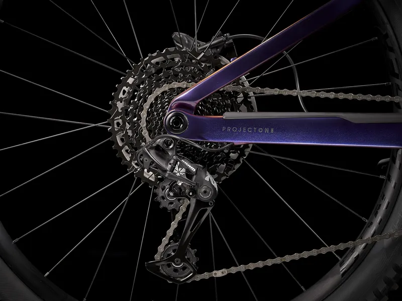 Trek Rail 9.7 NX 29er Electric Bike 2021 Purple Phaze/ Raw Carbon -4