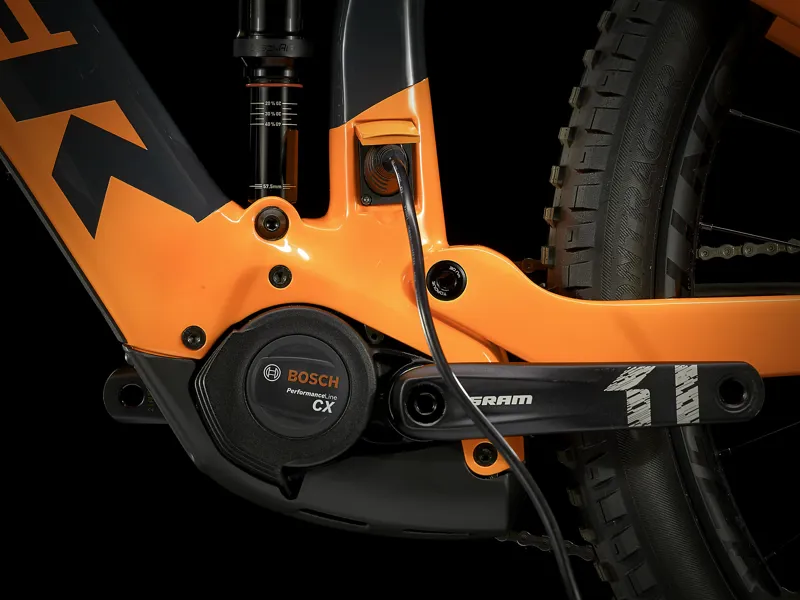 Trek Rail 9.8 GX 29er Electric Bike 2021 Solid Charcoal/Radioactive Orange-2