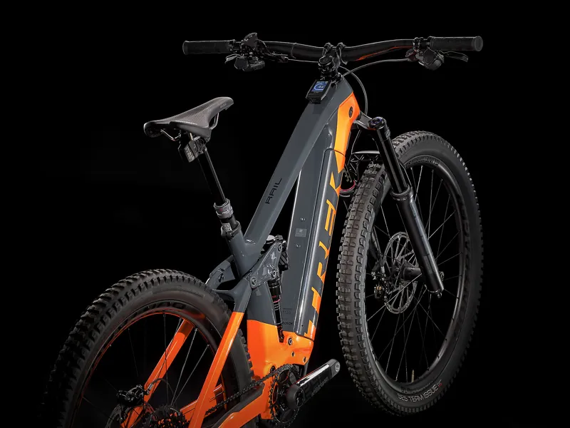 Trek Rail 9.9 X01 AXS 29er Electric Bike 2021 Solid Charcoal/ Orange -2