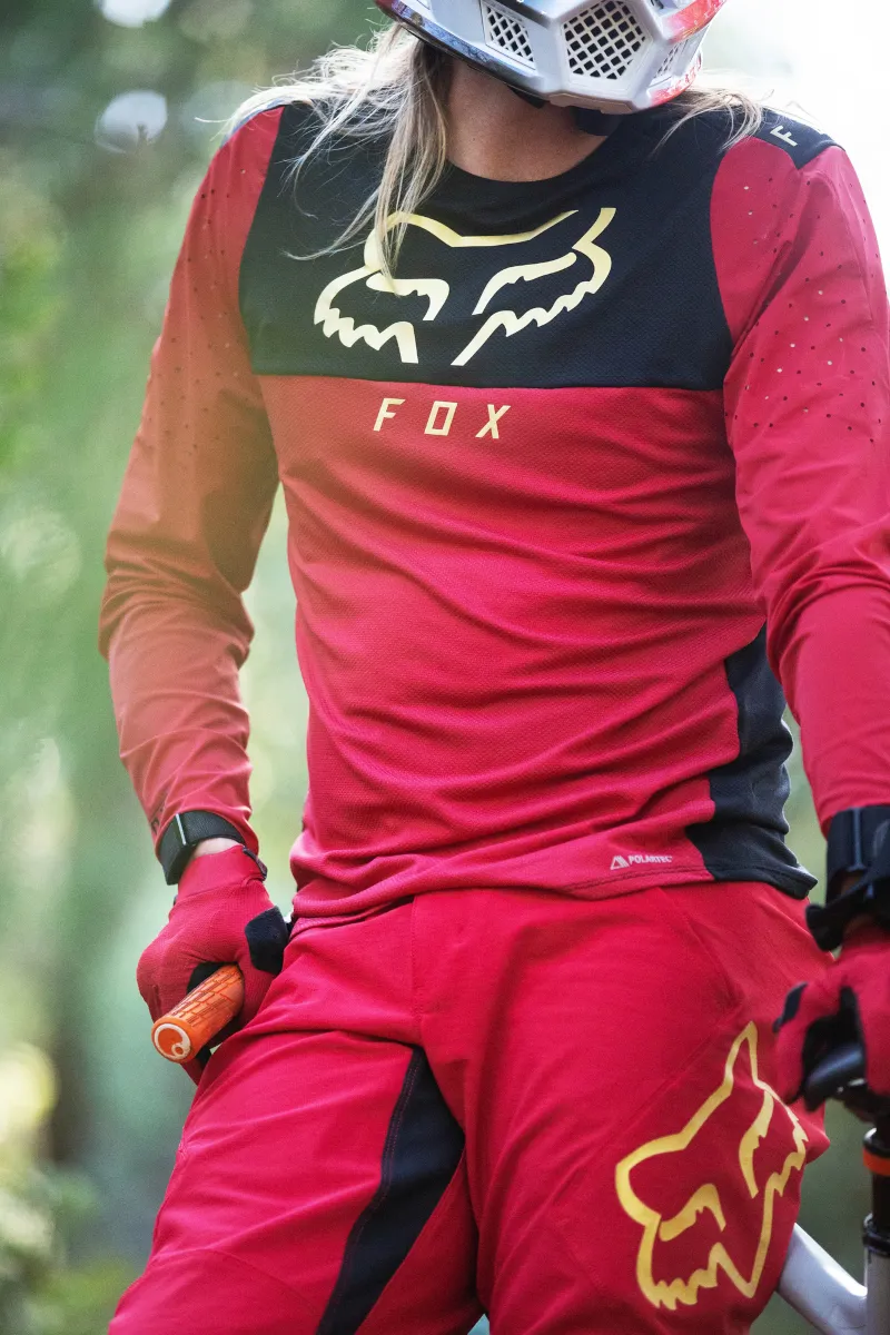 Fox Flexair Delta LS MTB Jersey Chili Red-4