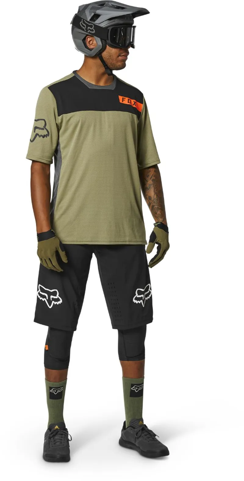 Fox Defend Moth SS MTB Jersey Bark-2