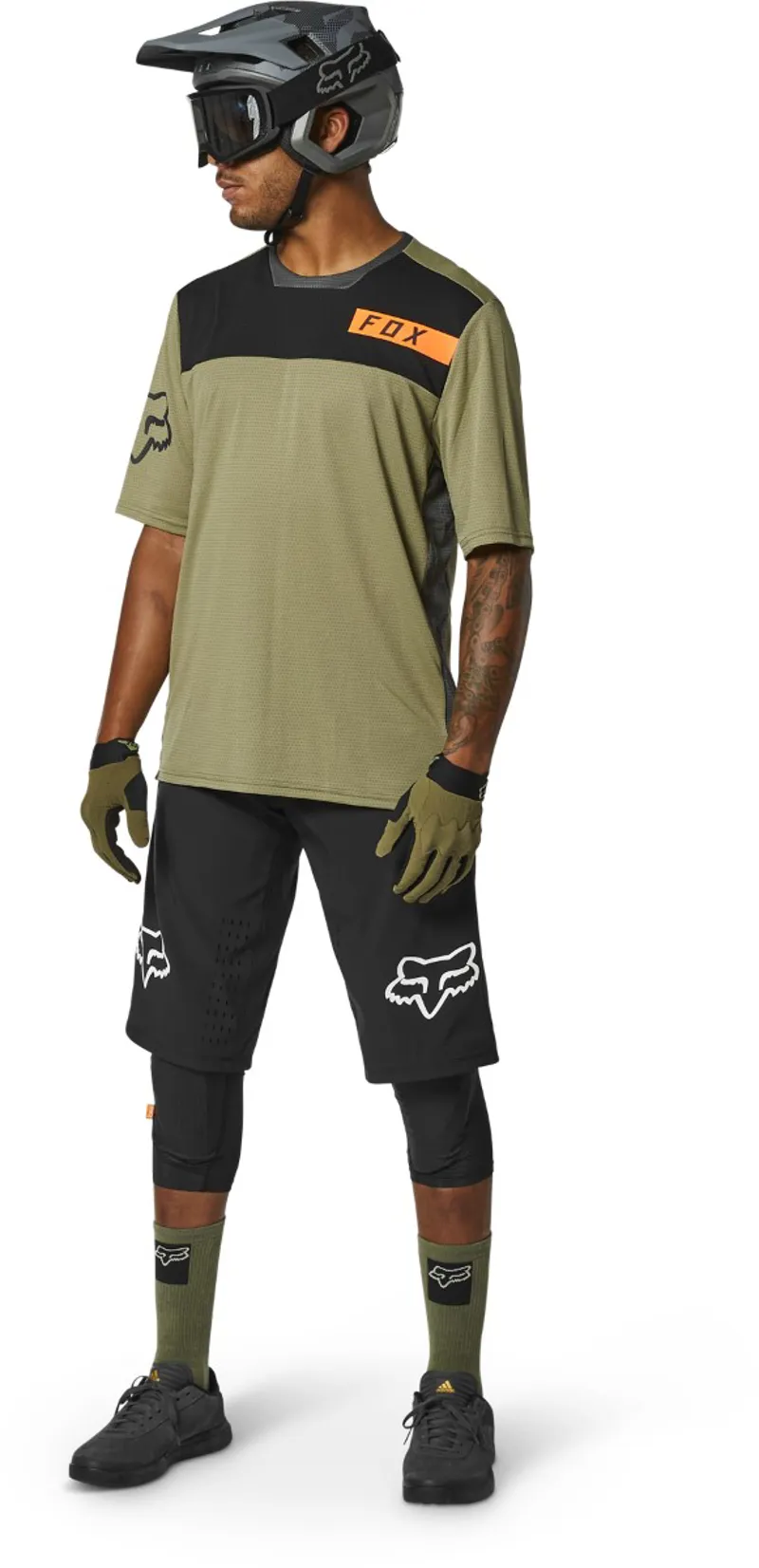 Fox Defend Moth SS MTB Jersey Bark-4
