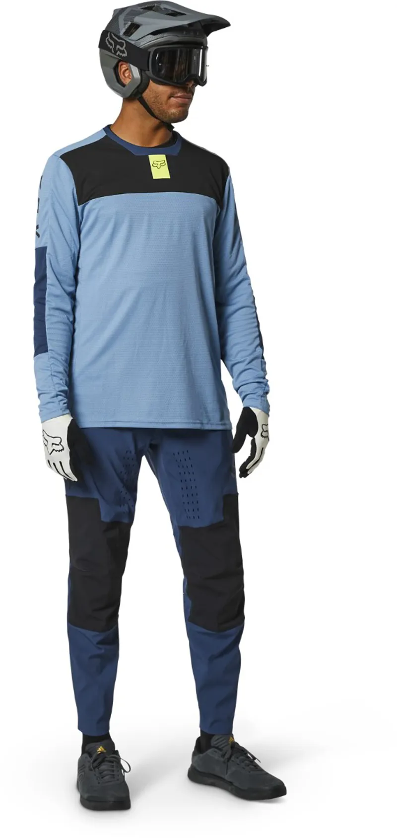 Fox Defend Foxhead LS MTB Jersey Dusty Blue-2