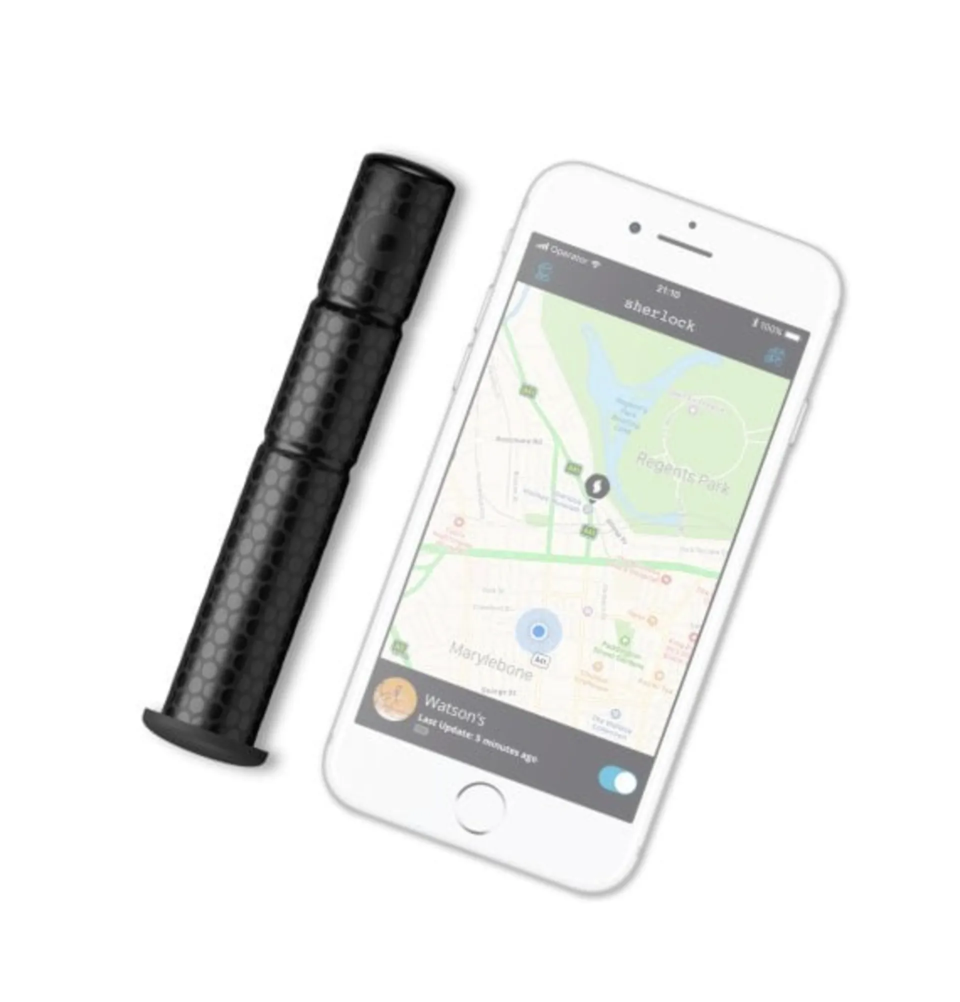 Sherlock Bar End GPS Location Anti-Theft Tracker For Bar End/Black