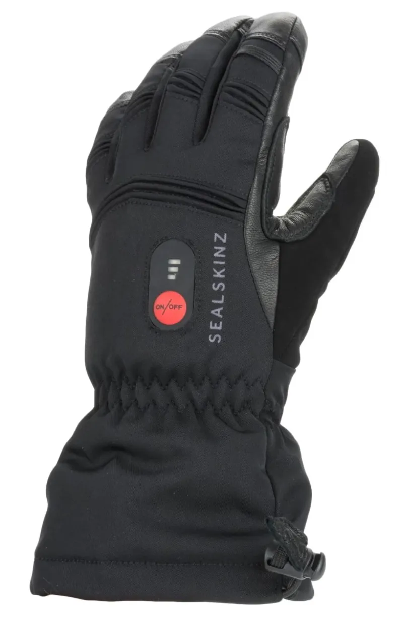 SealSkinz Waterproof Heated Gauntlet Glove Black