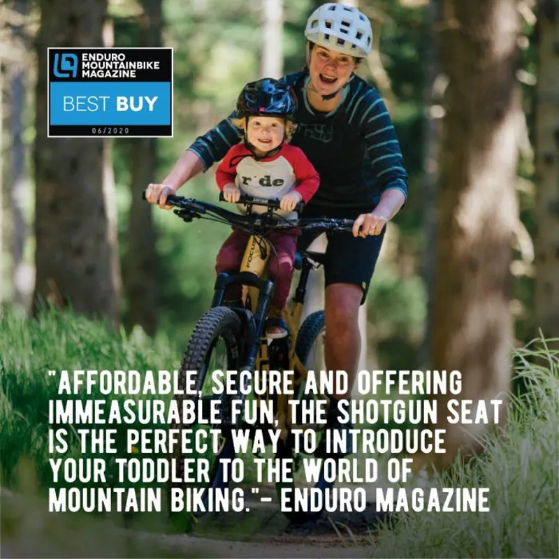 Shotgun Kids Seat and Handlebar Combo Pack 2-5 Years Old Black-3