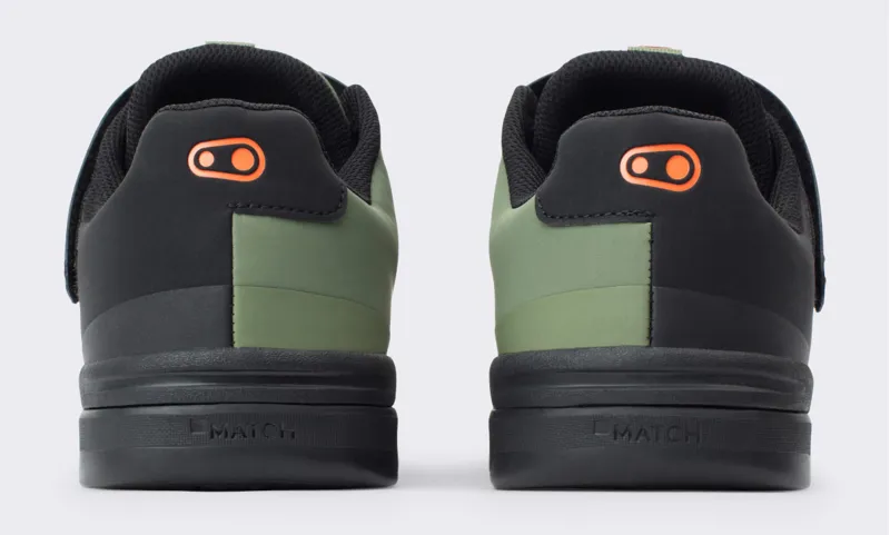 Crank Brothers Stamp SpeedLace Flat MTB Shoes Green/Black/Orange-4