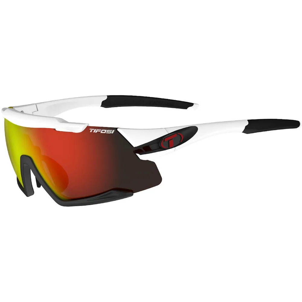 Tifosi Tifosi Aethon Performance 3-lense Sunglasses White/Black/Clarion Red