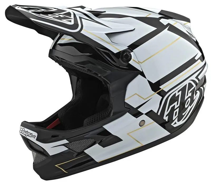 Troy Lee Designs D3 Fiberlite Full Face MTB Helmet Vertigo Black/White