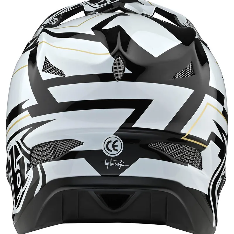 Troy Lee Designs D3 Fiberlite Full Face MTB Helmet Vertigo Black/White-3
