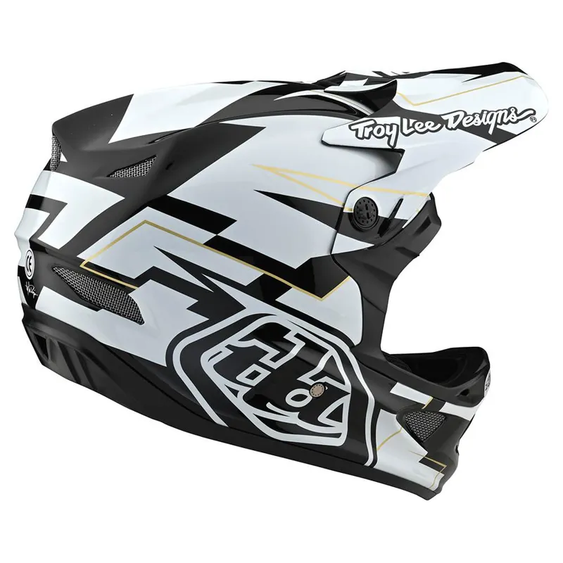 Troy Lee Designs D3 Fiberlite Full Face MTB Helmet Vertigo Black/White-4