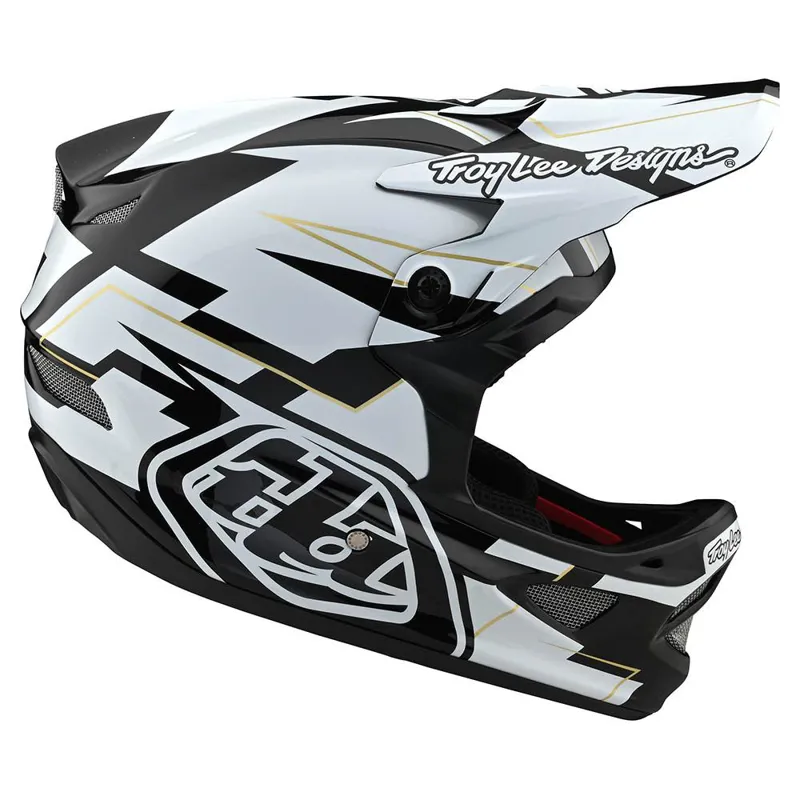 Troy Lee Designs D3 Fiberlite Full Face MTB Helmet Vertigo Black/White-5