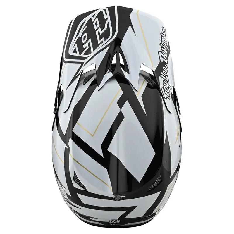 Troy Lee Designs D3 Fiberlite Full Face MTB Helmet Vertigo Black/White-7