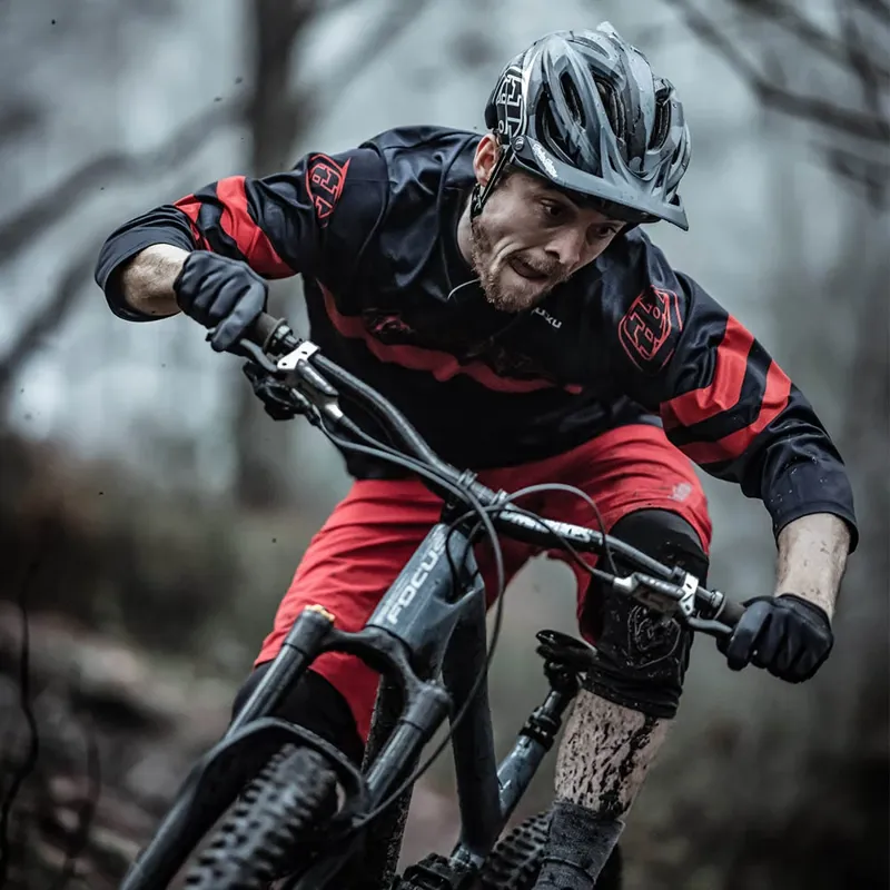 Troy Lee Designs A2 MTB MIPS Helmet StainD Black/Turquoise -3