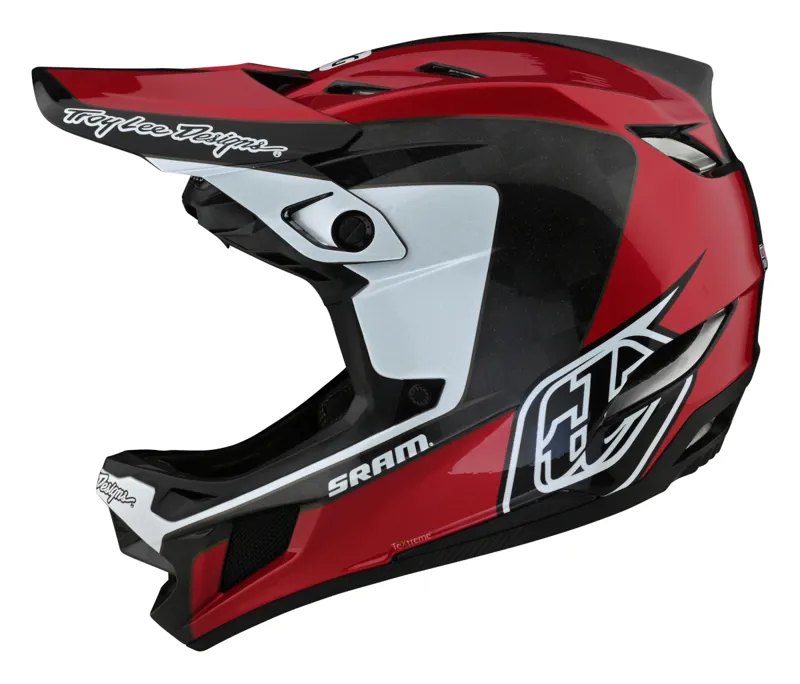 Troy Lee Designs D4 Carbon Full Face MIPS MTB Helmet Corsa SRAM Red/Black-1