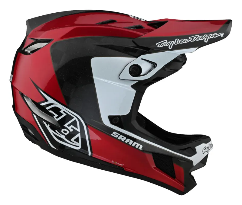 Troy Lee Designs D4 Carbon Full Face MIPS MTB Helmet Corsa SRAM Red/Black-5