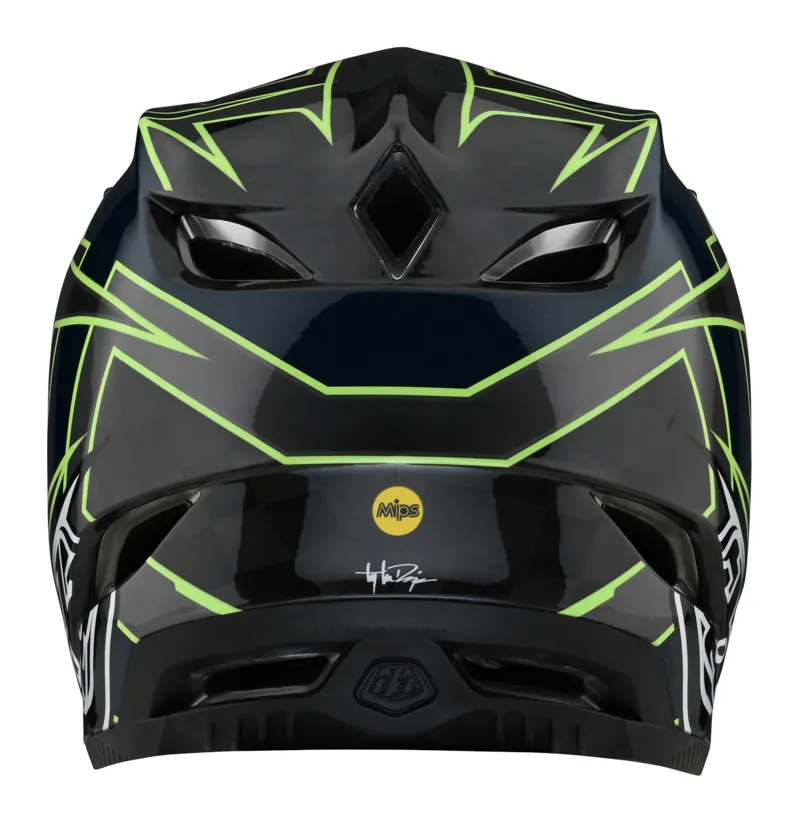 Troy Lee Designs D4 Carbon Full Face Mips MTB Helmet Graph Grey/Green-3