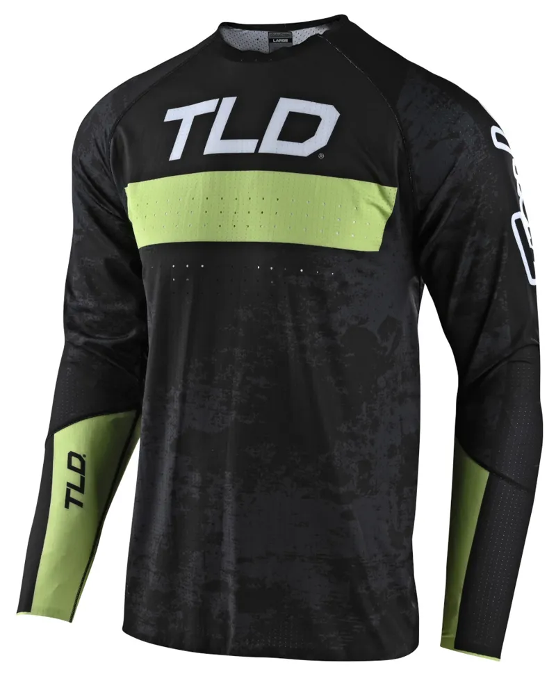 Troy Lee Designs Sprint Ultra LS MTB Jersey Grime Black/Glo Green