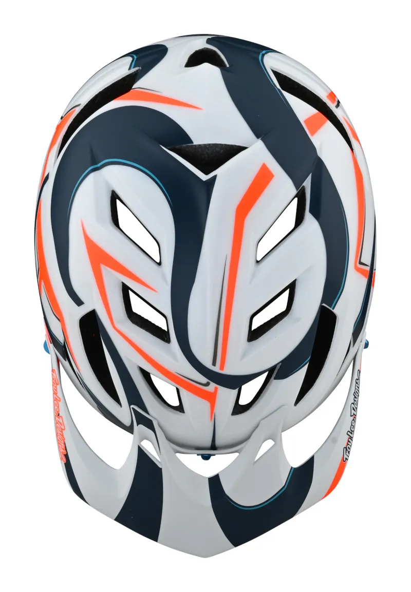 Troy Lee Designs A1 Youth MIPS MTB Helmet Welter White/Marine-2