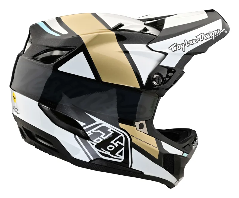 Troy Lee Designs D4 Carbon Full Face MIPS MTB Helmet Team Gold-4