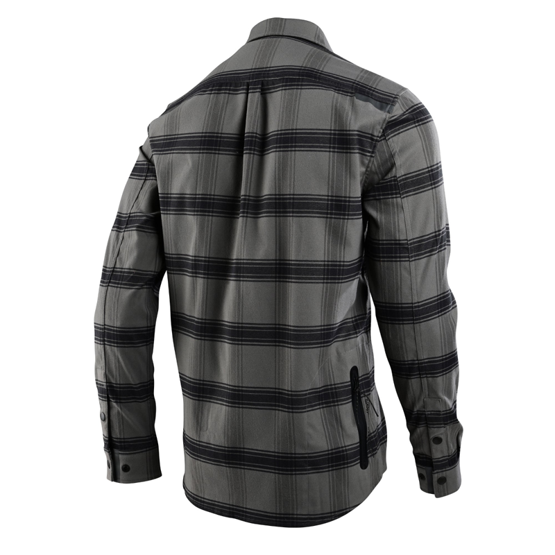 Troy Lee Designs Grind Flannel Shirt Stripe Carbon-1