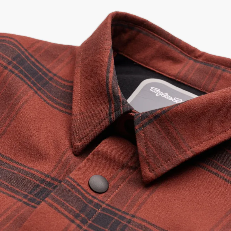 Troy Lee Designs Grind Flannel Shirt Stripe Russet-2