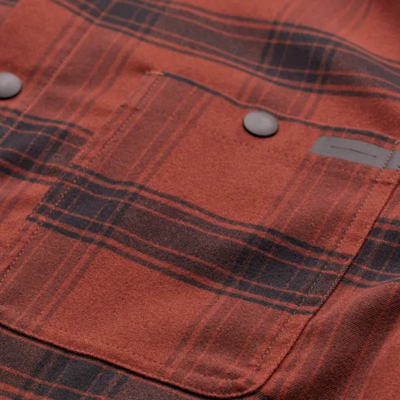 Troy Lee Designs Grind Flannel Shirt Stripe Russet-3