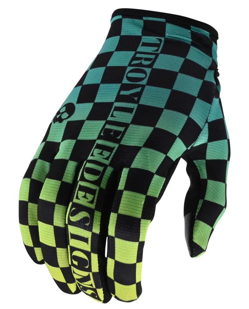 Troy Lee Designs Flowline MTB Gloves Checkers Green/Black