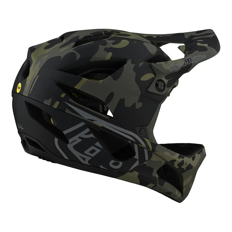 Troy Lee Designs Stage Full Face MIPS MTB Helmet Camo/Olive-1