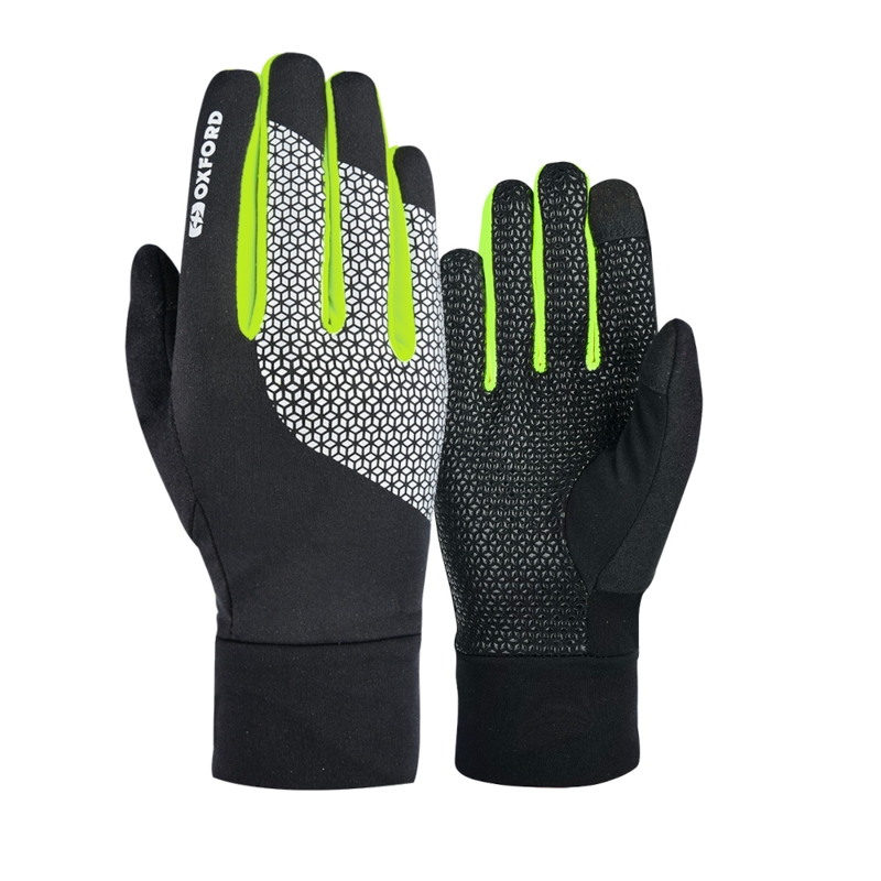Oxford Bright Thermal Cycling Gloves 1.0 Black/Reflective/Fluorescent-1