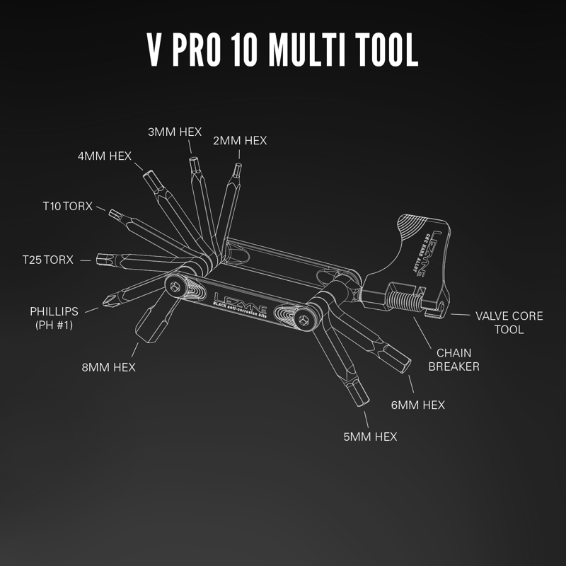 Lezyne V Pro 10 Multi-Tool Black-2