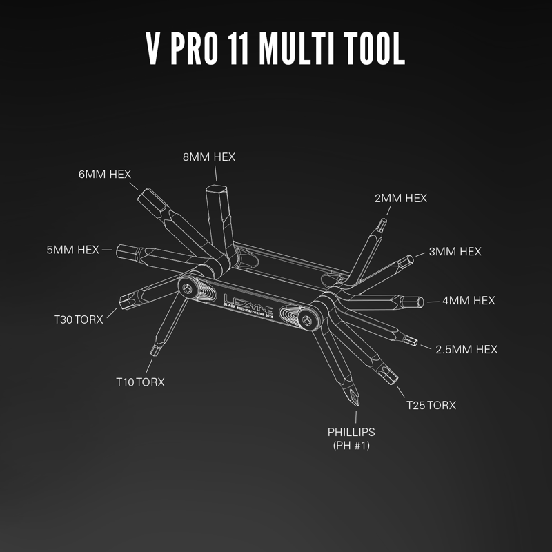 Lezyne V Pro 11 Multi-Tool Black-1