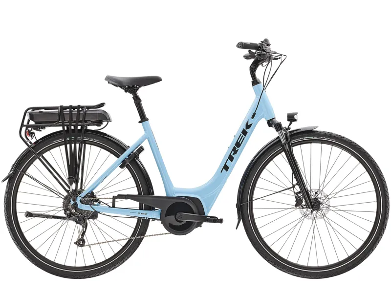 Trek Verve+ 2 Lowstep 300 wh Electric Bike 2021 Azure Blue