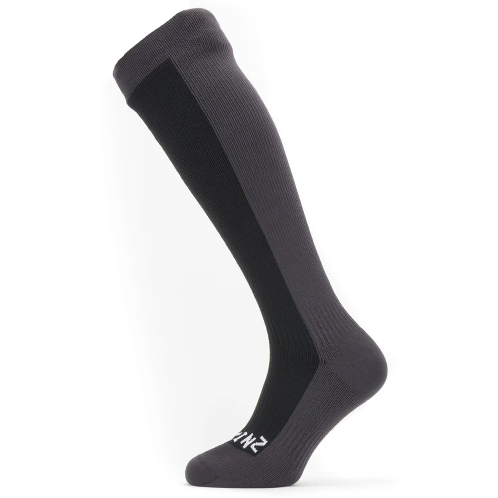 Image of SealSkinz Waterproof Cold Weather Knee Length Sock Black/Grey