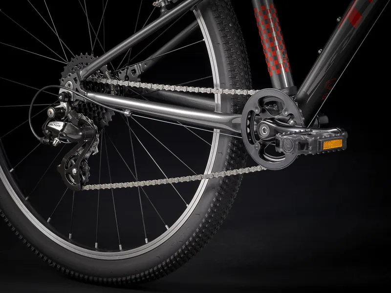 Trek Wahoo 26 inch Kids Bike 2022 Lithium Grey/Radioactive Red-4