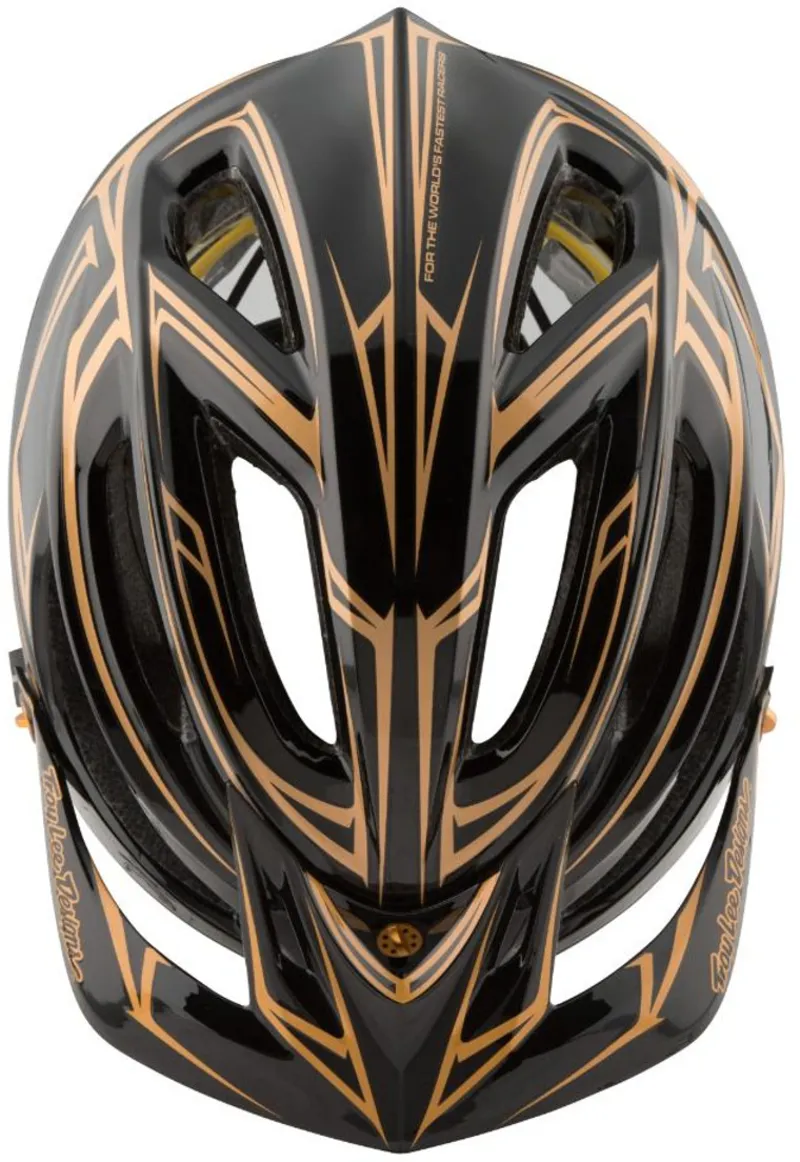 Troy Lee Designs A2 Mips Helmet Pinstripe Black/Gold-2