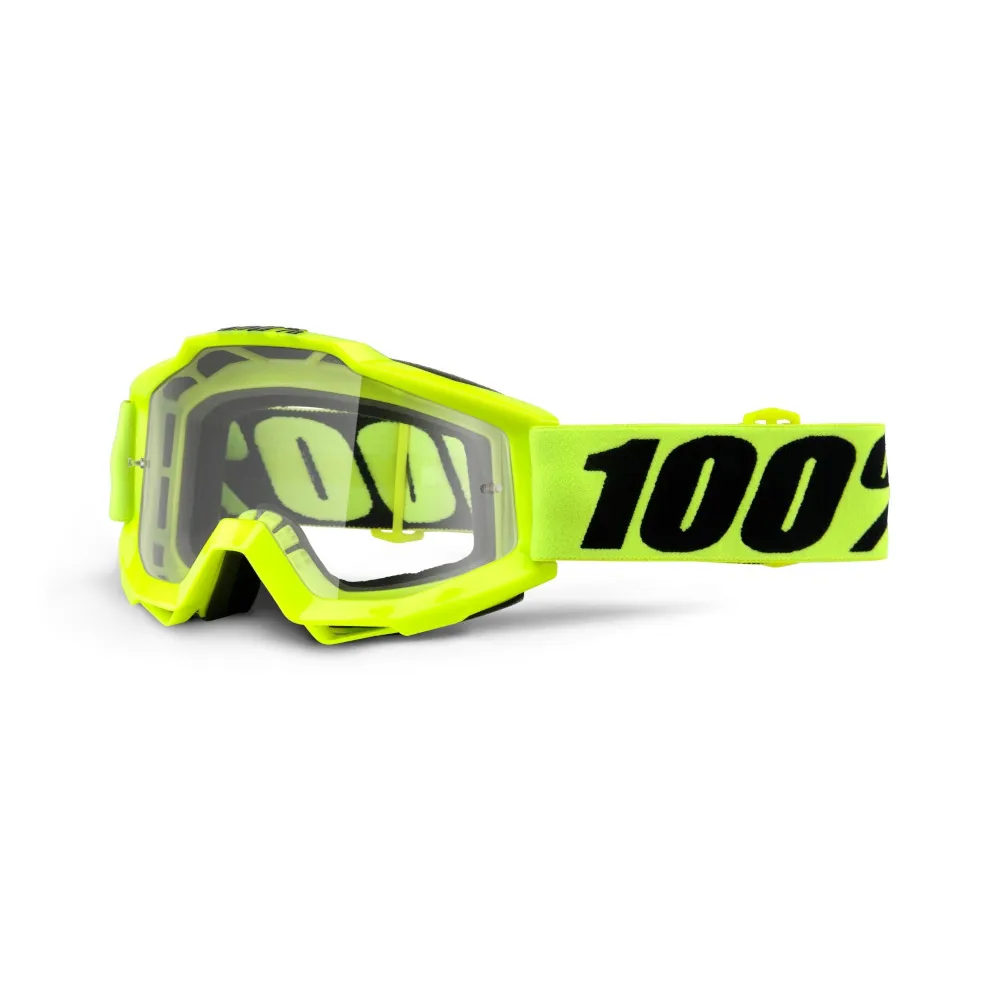 Image of 100 Percent Accuri Goggles Fluorescent Yellow/Clear Lens
