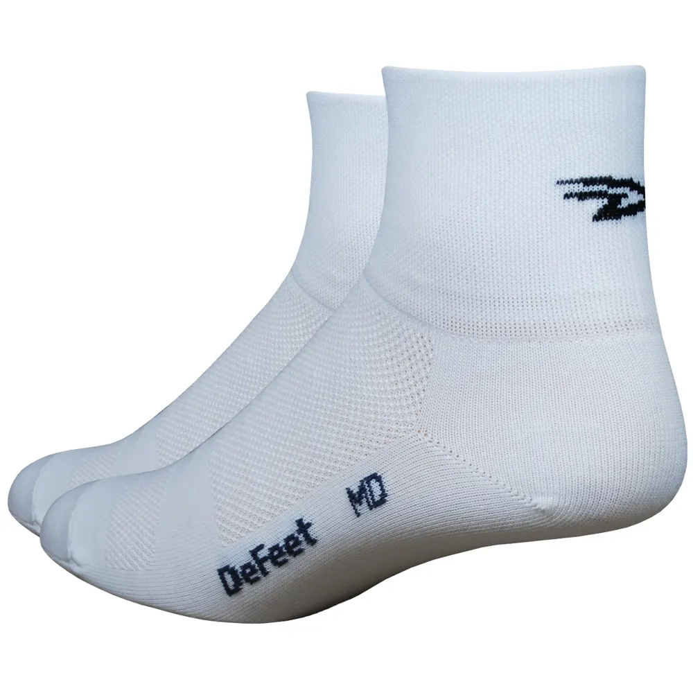 Image of Defeet Aireator D Logo Socks White