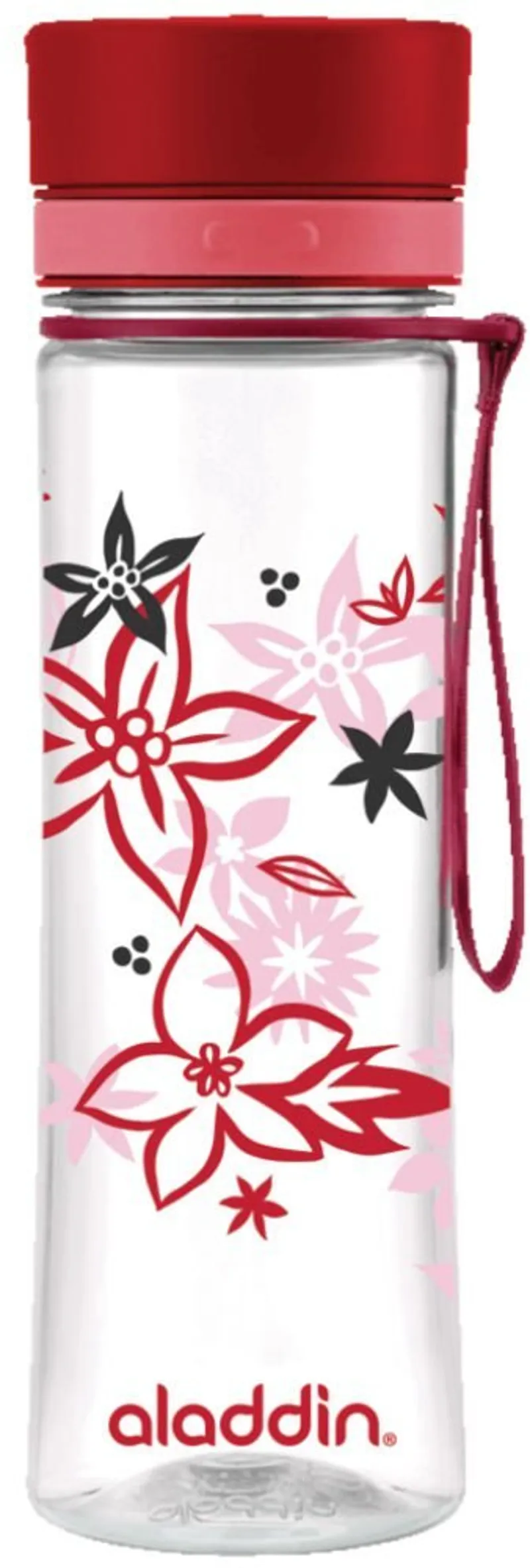 Aladdin Aveo Clear Tritan Water Bottle 600ml Red