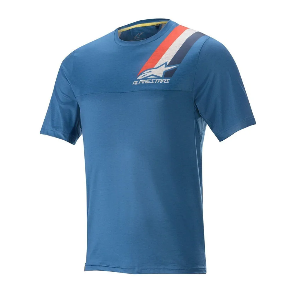 Image of Alpinestars Alps 4.0 Short Sleeve Jersey Melange/Blue/Red/Grey