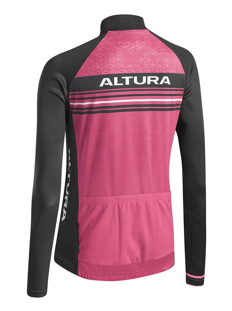 Altura Womens Sportive Team Long Sleeve Jersey Pink/Black-1
