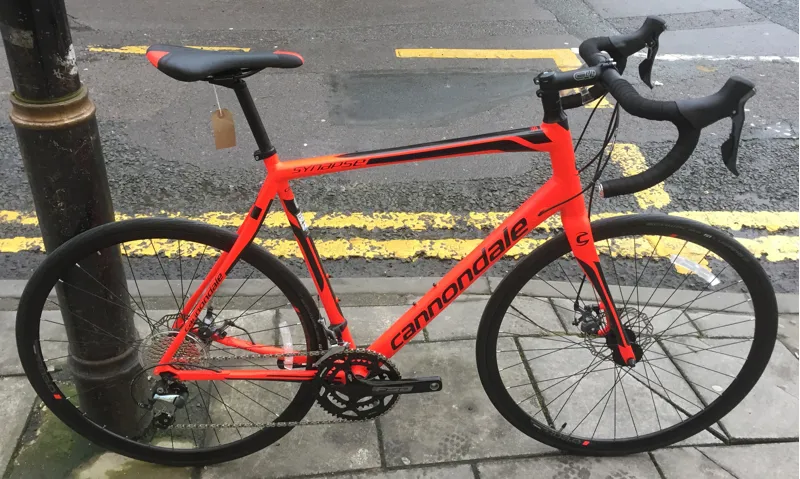2nd Hand Cannondale Synapse Tiagra Disc Road Bike 2016 58 Red/Black
