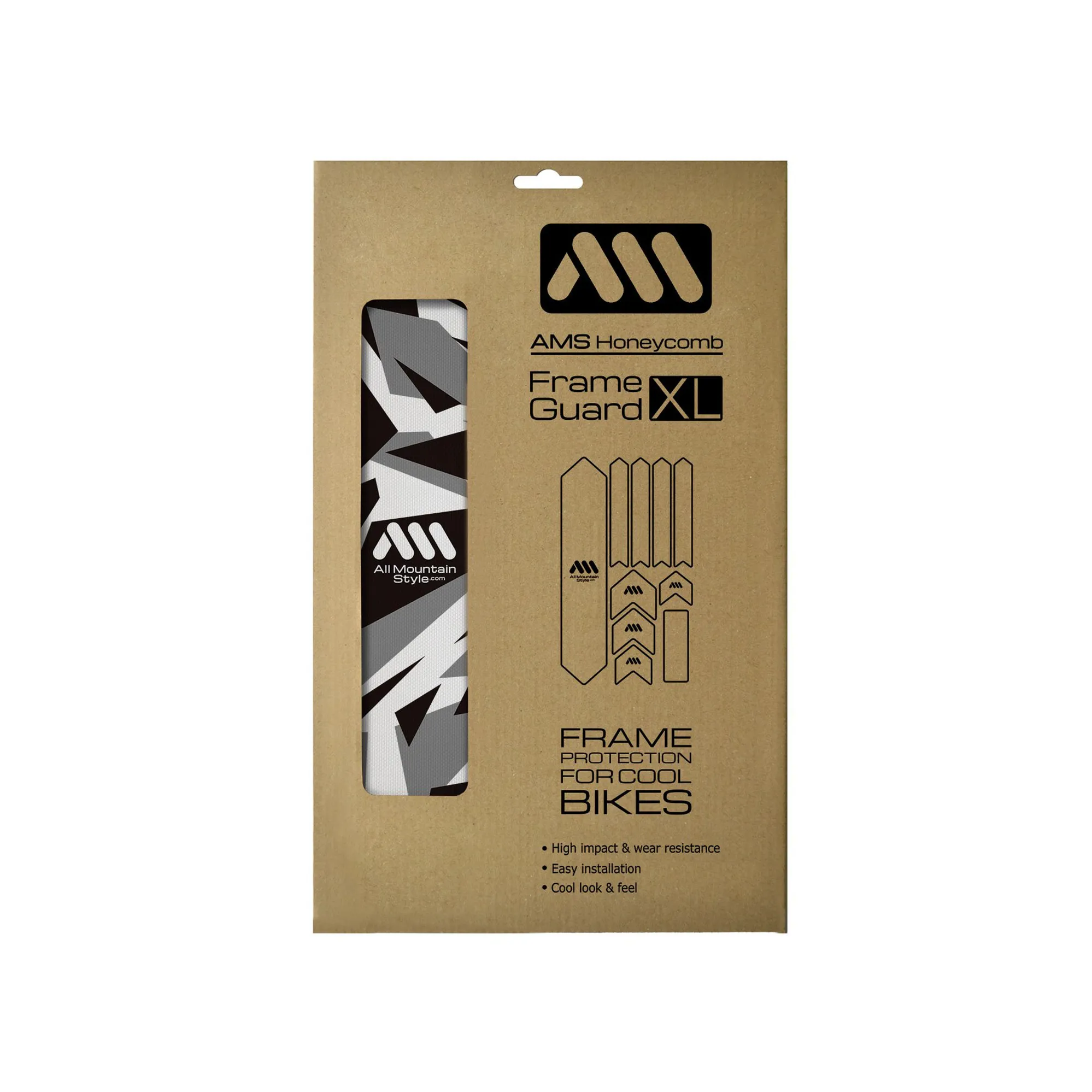 All Mountain Style XXL Frame Guard Protection Sticker – Clear/Camo For Cycling