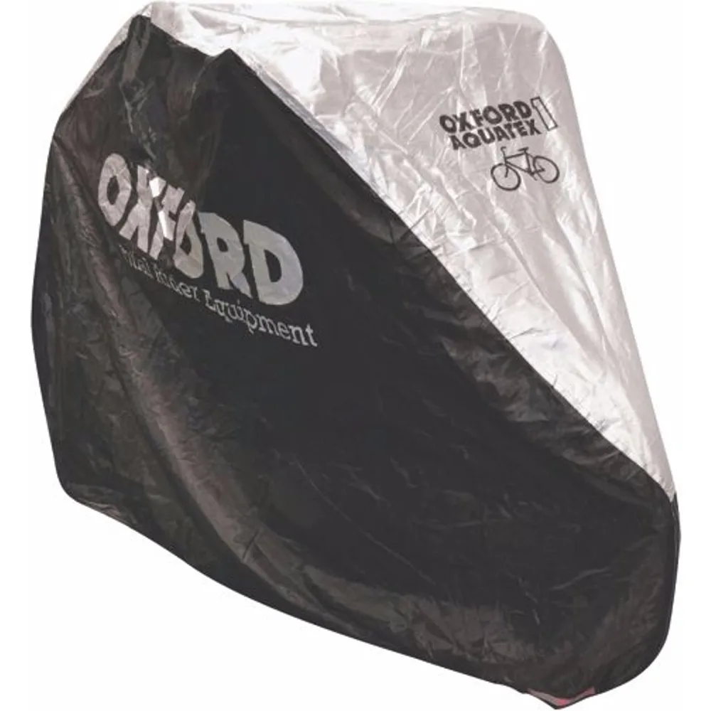 Image of Oxford Aquatex Bicycle Cover Black/Silver