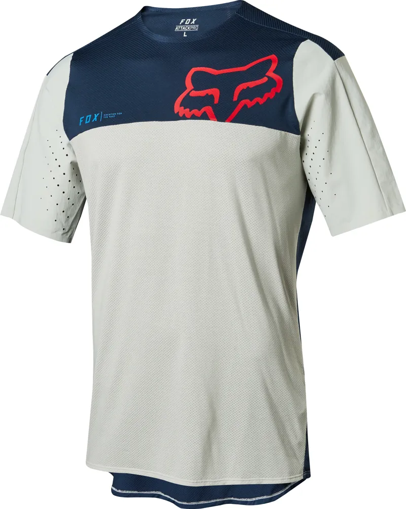 Fox Attack Pro SS Jersey Cloud Grey
